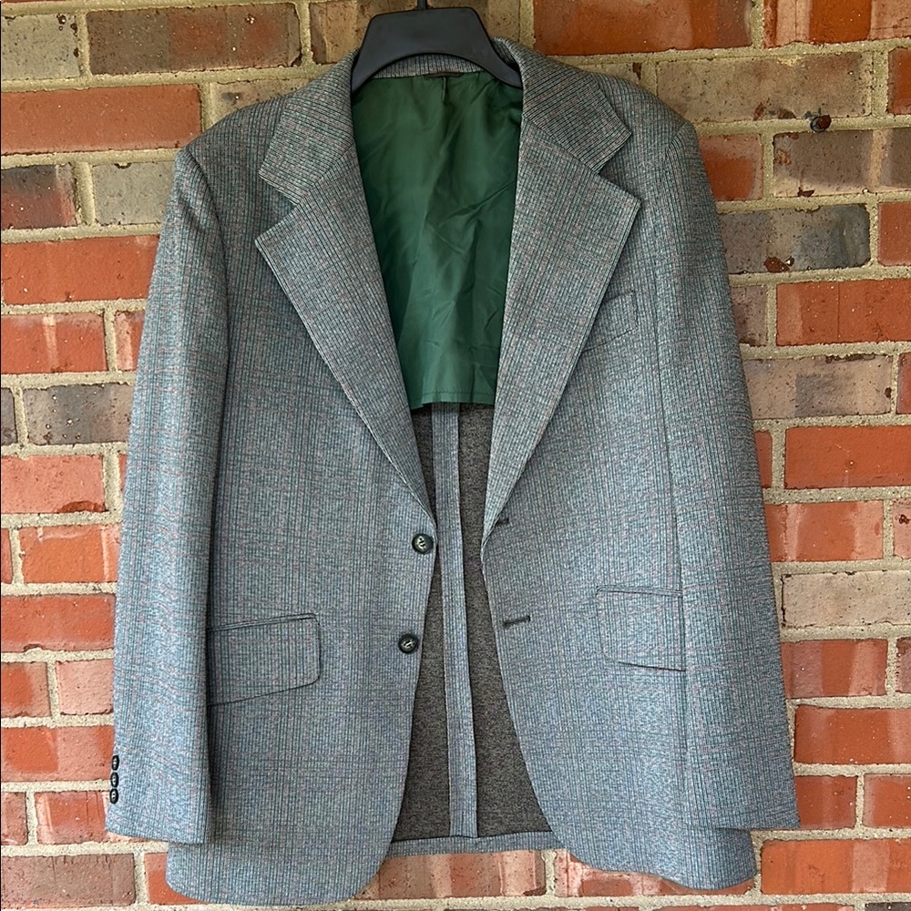 Sears Gray Men's Sport Coat with Green Lining